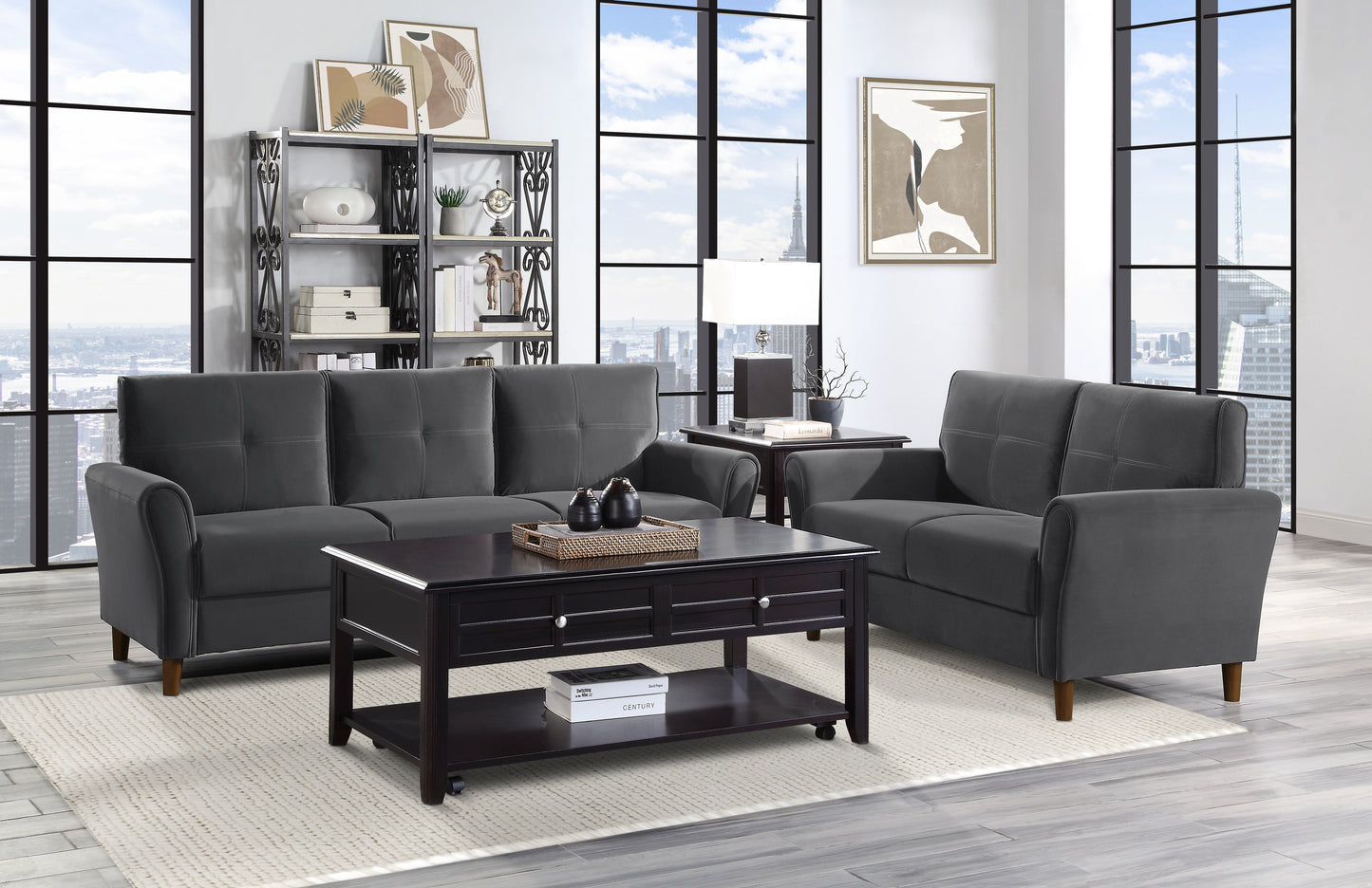 9348GRY-2 - Love Seat