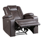9366DB-1PWH - Power Reclining Chair with Power Headrest, Cup holders and Storage Arms