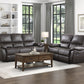 9368BRW-3 - Double Reclining Sofa
