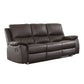 9368BRW-3 - Double Reclining Sofa