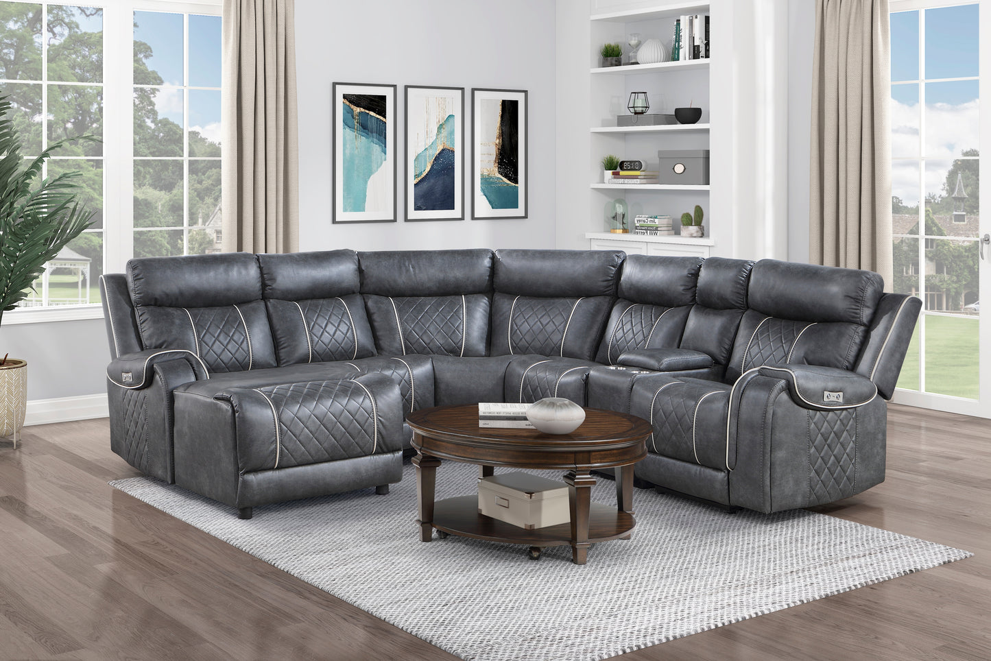 9377GRY-LCPW - (1/6)Power Left Side Reclining Chaise with USB Port