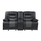 9388GRY*2 - 2pc Set: Sofa, Love