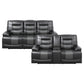 9388GRY*2 - 2pc Set: Sofa, Love