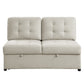 9401BEG-2A - (3/4)Armless 2-Seater with Pull-out Bed
