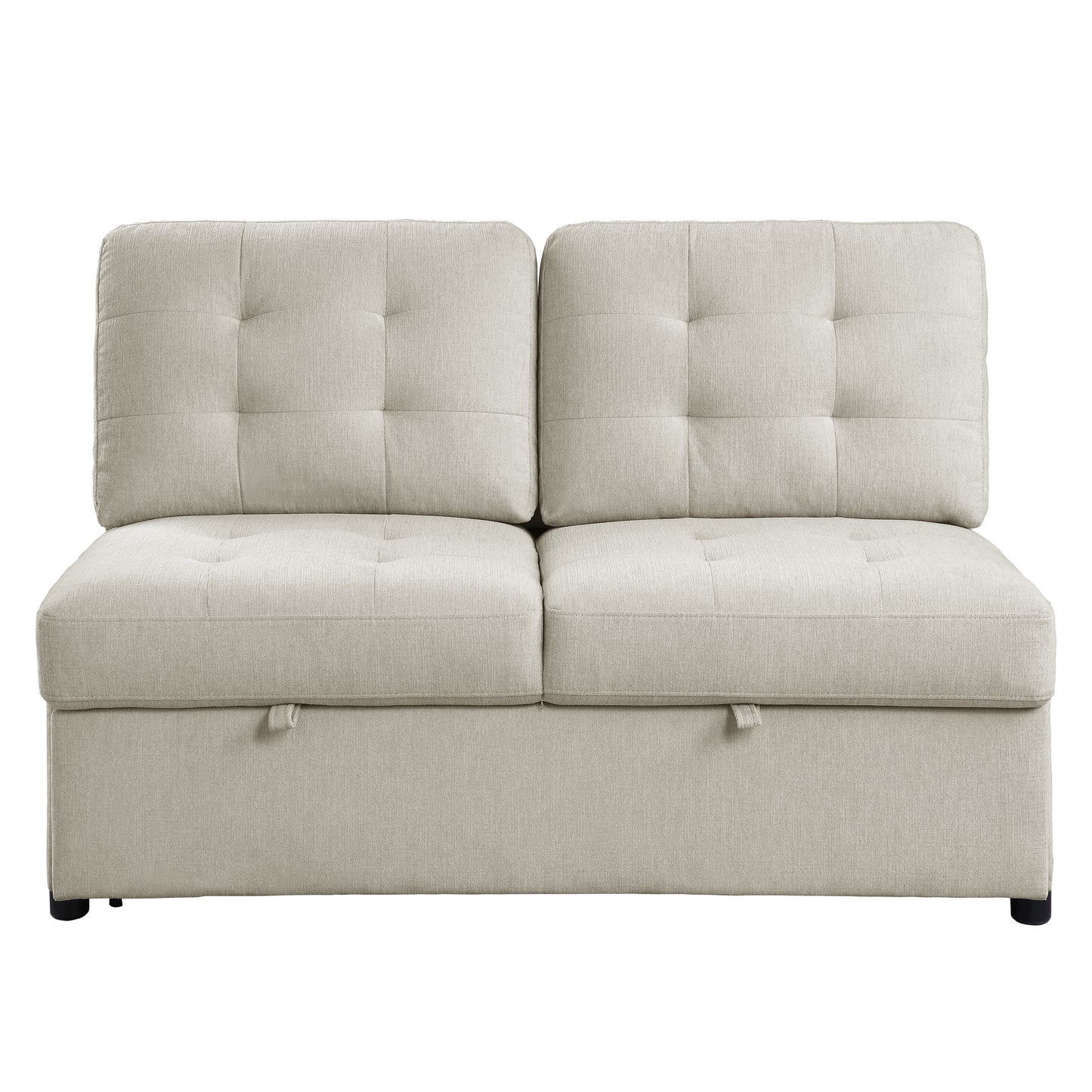 9401BEG-2A - (3/4)Armless 2-Seater with Pull-out Bed