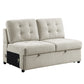 9401BEG-2A - (3/4)Armless 2-Seater with Pull-out Bed