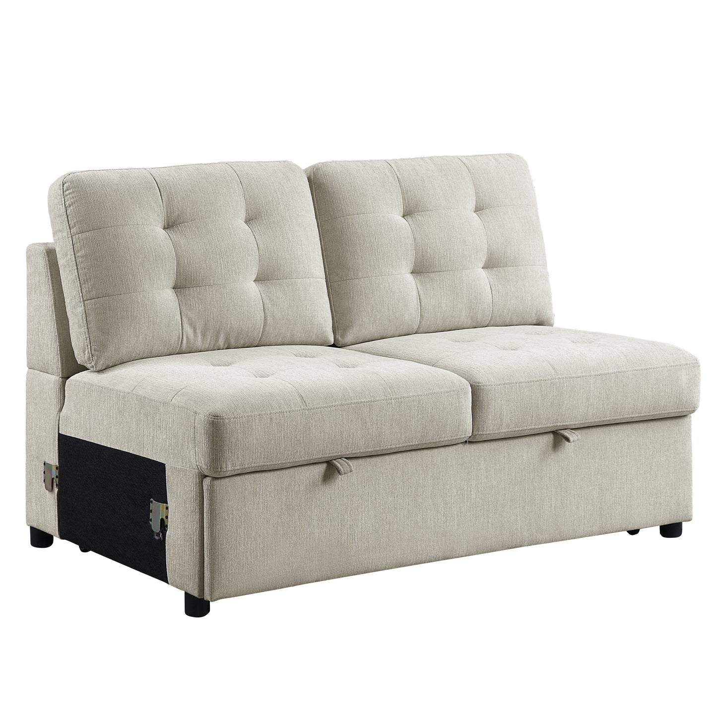 9401BEG-2A - (3/4)Armless 2-Seater with Pull-out Bed