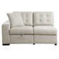 9401BEG*22LRU - (2)2-Piece Sectional with Pull-out Ottoman