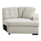 9401BEG*22LRU - (2)2-Piece Sectional with Pull-out Ottoman