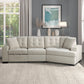 9401BEG*22LRU - (2)2-Piece Sectional with Pull-out Ottoman