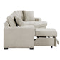 9401BEG*22LRU - (2)2-Piece Sectional with Pull-out Ottoman