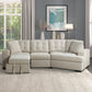 9401BEG*22LRU - (2)2-Piece Sectional with Pull-out Ottoman