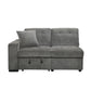 9401GRY-2L - (1/4)Left Side 2-Seater with Pull-out Ottoman