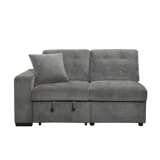 9401GRY-2L - (1/4)Left Side 2-Seater with Pull-out Ottoman