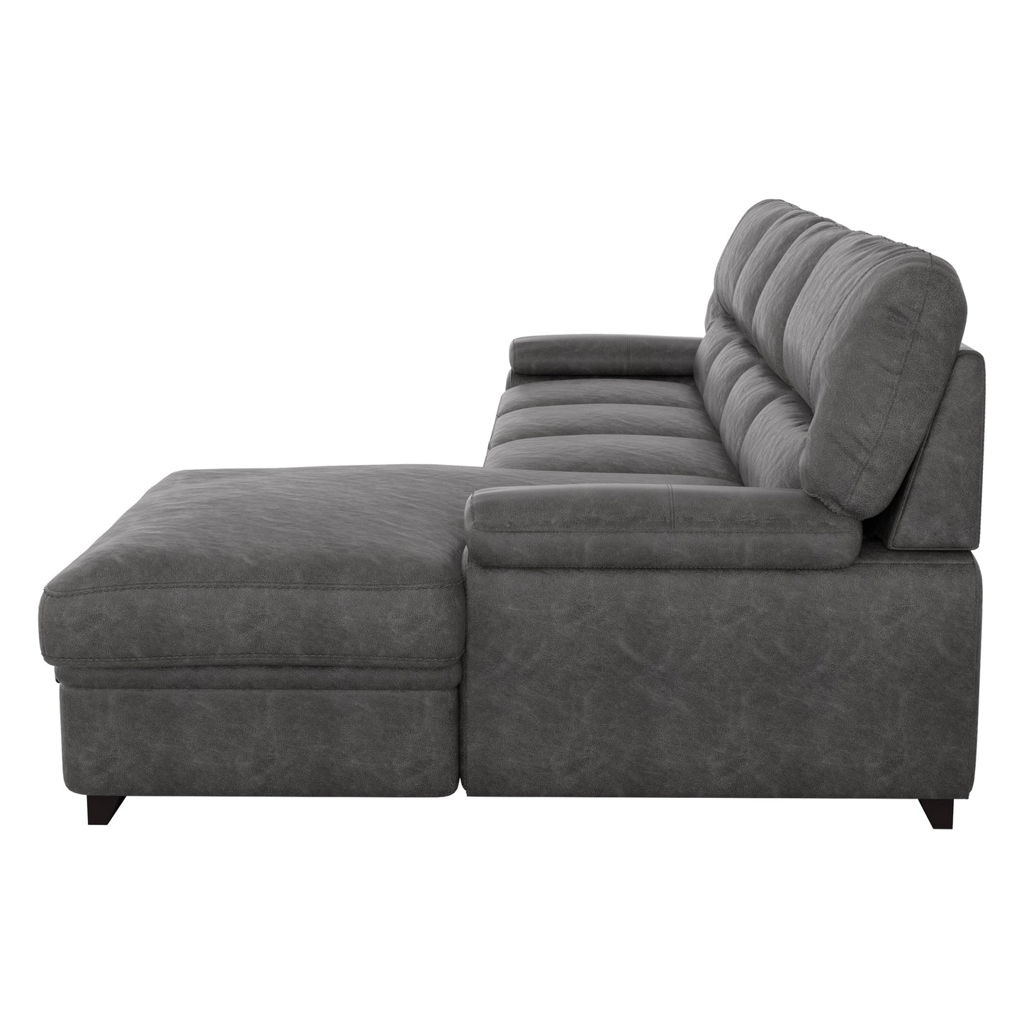 9407DG*2RC3L - (2)2-Piece Sectional with Pull-out Bed and Right Chaise with Hidden Storage