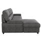 9407DG*2LC3R - (2)2-Piece Sectional with Pull-out Bed and Left Chaise with Hidden Storage