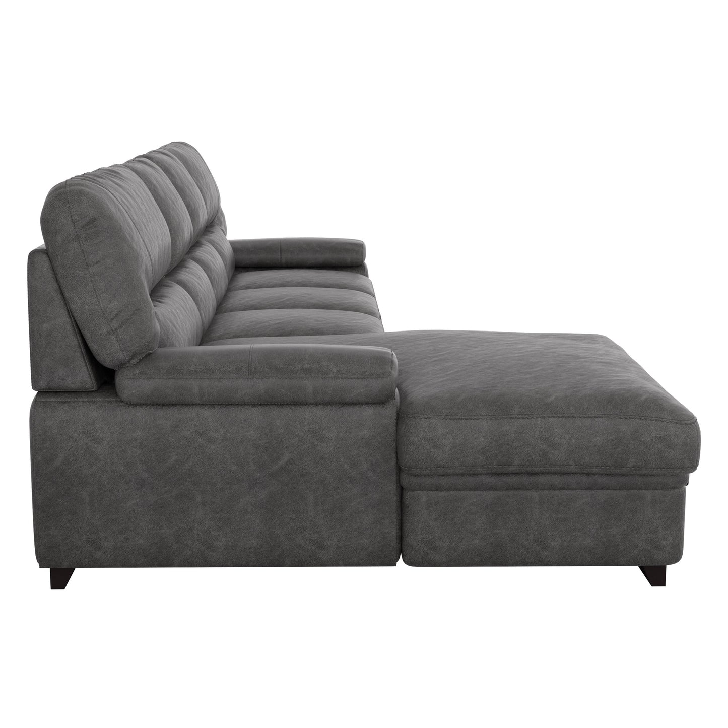 9407DG*2LC3R - (2)2-Piece Sectional with Pull-out Bed and Left Chaise with Hidden Storage