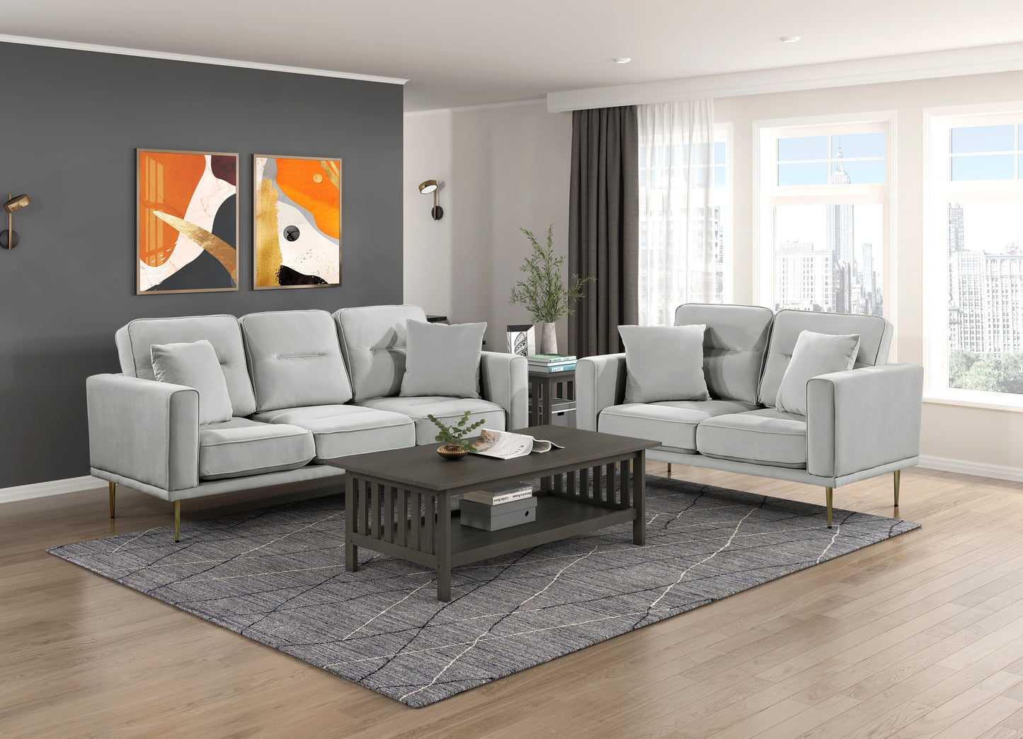 9417GRY-2 - Love Seat