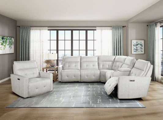 9444HMP*6SCPWH - (6)6-Piece Modular Power Reclining Sectional with Power Headrests