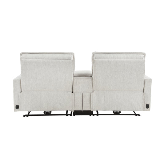 9444HMP-2CNPWH* - (3)Power Double Reclining Love Seat with Center Console and Power Headrests