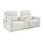 9444HMP-2CNPWH* - (3)Power Double Reclining Love Seat with Center Console and Power Headrests