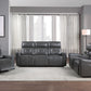 9446GY-3PW - Power Double Reclining Sofa with USB Ports