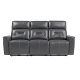 9446GY-3PW - Power Double Reclining Sofa with USB Ports