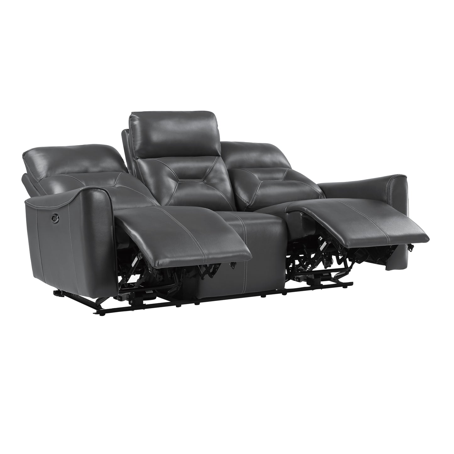 9446GY-3PW - Power Double Reclining Sofa with USB Ports