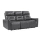 9446GY-3PW - Power Double Reclining Sofa with USB Ports