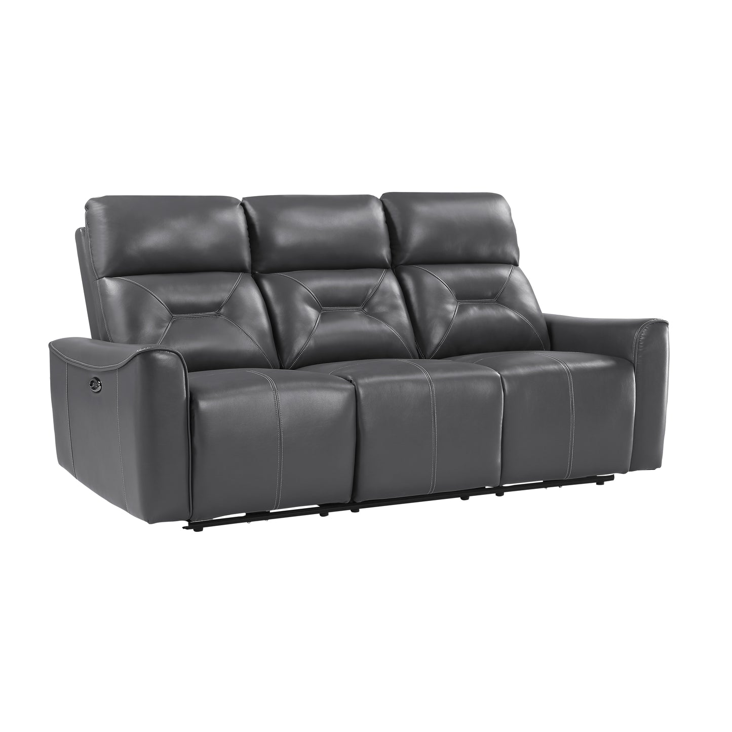 9446GY-3PW - Power Double Reclining Sofa with USB Ports
