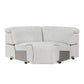 9455CLD*5LRRRPWH - (5)5-Piece Modular Power Reclining Sectional with Power Headrests, Charging Ports