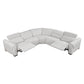 9455CLD*5LRRRPWH - (5)5-Piece Modular Power Reclining Sectional with Power Headrests, Charging Ports