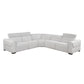 9455CLD*5LRRRPWH - (5)5-Piece Modular Power Reclining Sectional with Power Headrests, Charging Ports