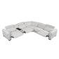 9455CLD*6LRRRPWH - (6)6-Piece Modular Power Reclining Sectional with Power Headrests, Charging Ports