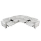 9455CLD*7LRRRPWH - (7)7-Piece Modular Power Reclining Sectional with Power Headrests