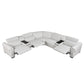 9455CLD*7LRRRPWH - (7)7-Piece Modular Power Reclining Sectional with Power Headrests