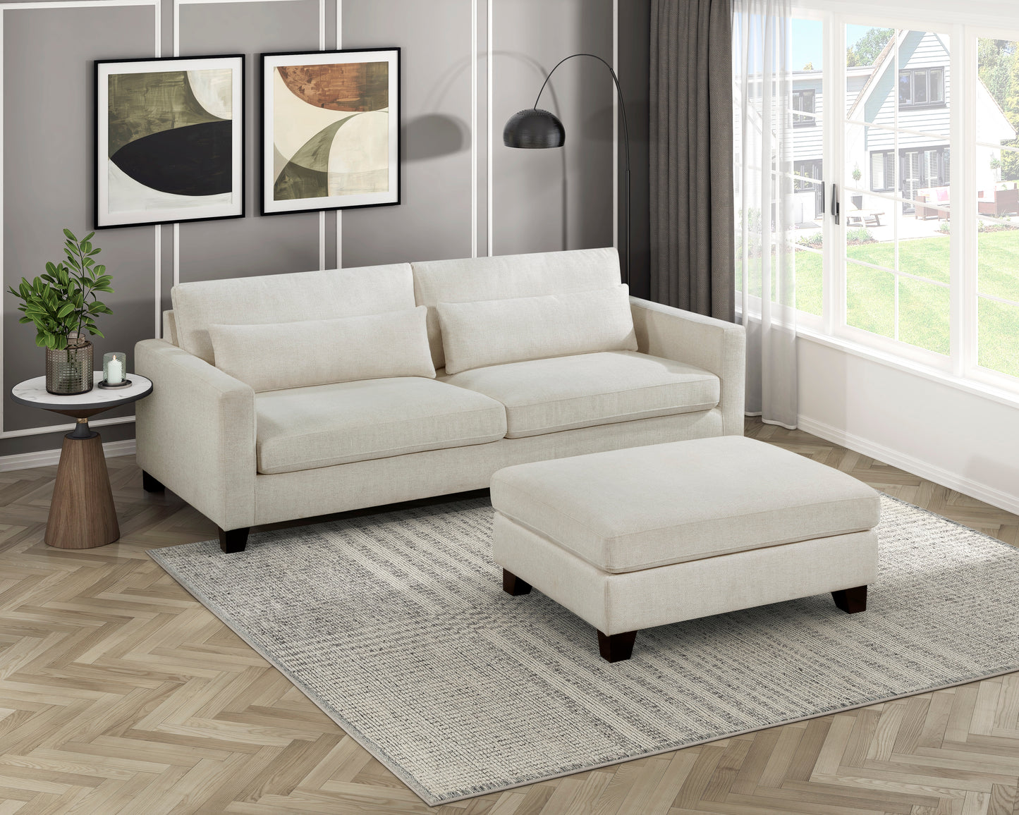 9490BE*2OT - 2pc Set: Sofa, Ottoman