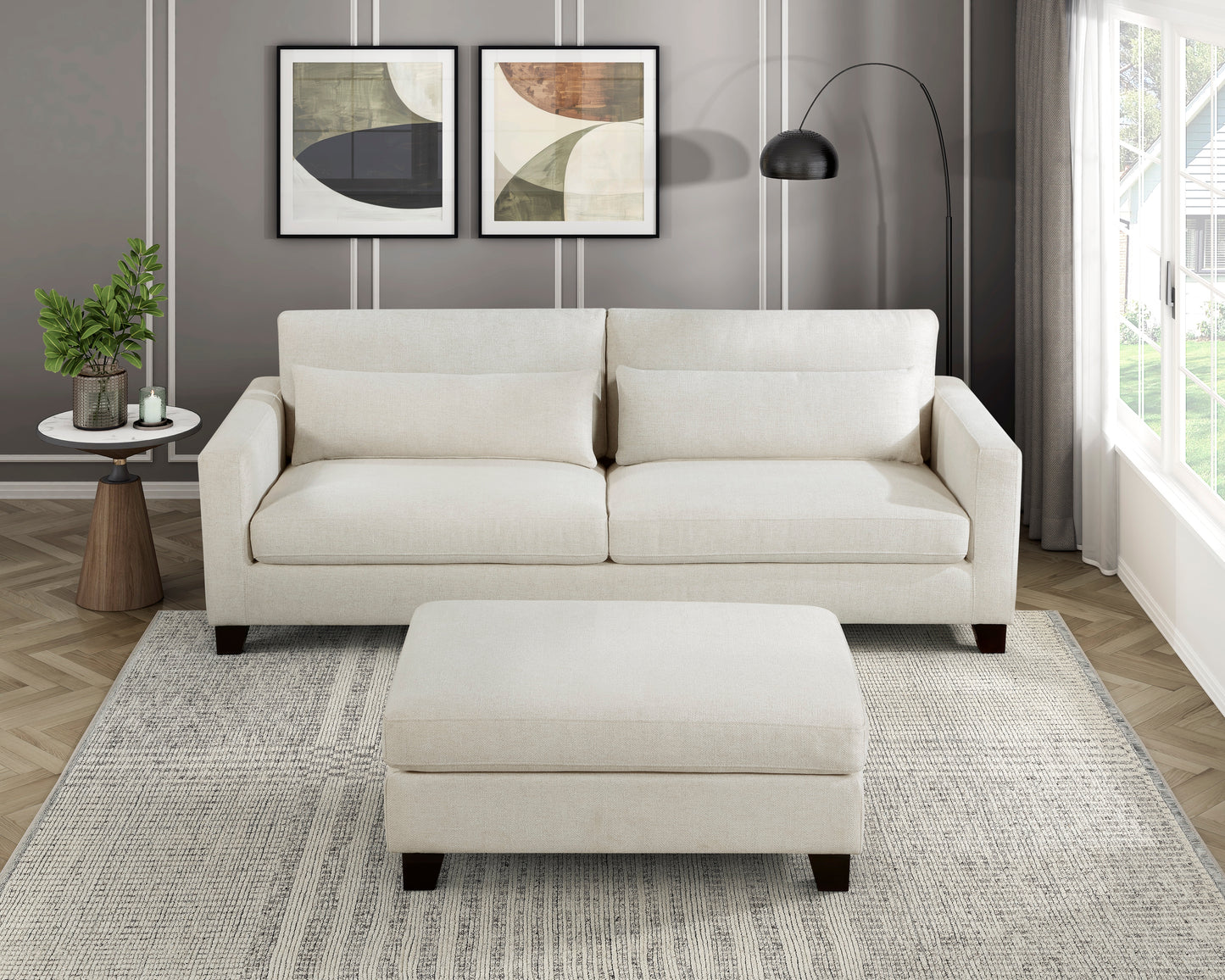 9490BE*2OT - 2pc Set: Sofa, Ottoman