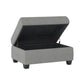 9507GRY-4 - Storage Ottoman