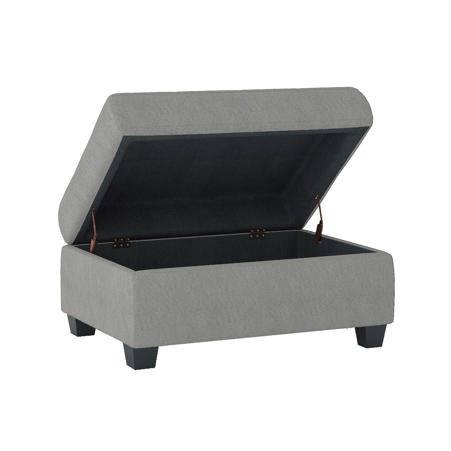 9507GRY-4 - Storage Ottoman