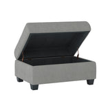9507GRY-4 - Storage Ottoman