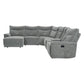 9509DG*65LRR - (6)6-Piece Modular Reclining Sectional with Left Chaise