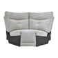 9509MGY*6LRRRPWH - (6)6-Piece Modular Power Reclining Sectional with Power Headrests and USB Ports