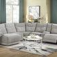 9509MGY*65LRR - (6)6-Piece Modular Reclining Sectional with Left Chaise