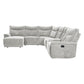 9509MGY*65LRR - (6)6-Piece Modular Reclining Sectional with Left Chaise