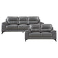 9514DGY*2 - 2pc Set: Sofa, Love