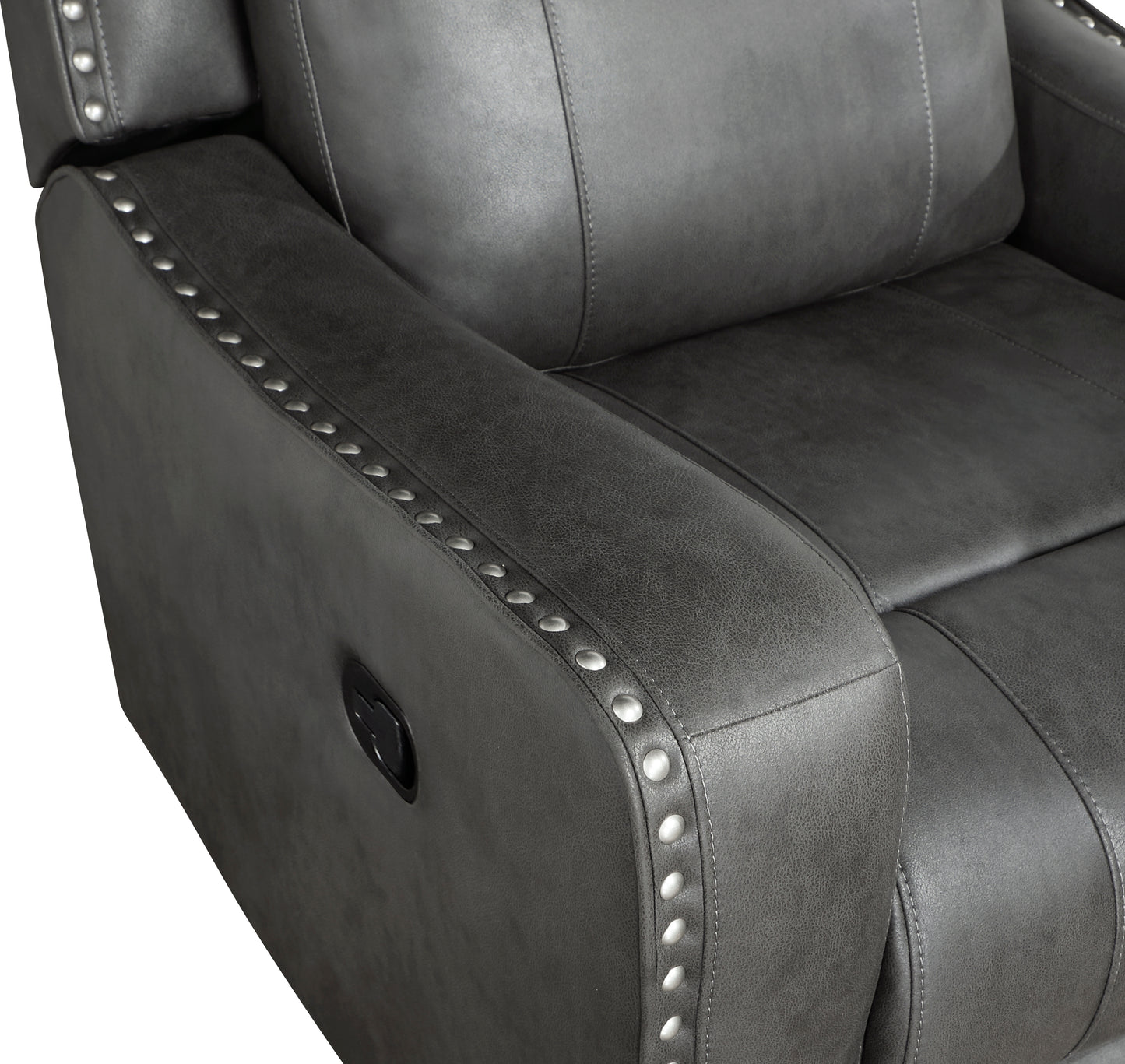 9515DGY-2 - Double Reclining Love Seat with Center Console