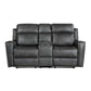 9515DGY*2PW - 2pc Set: Sofa, Love (Power)