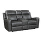 9515DGY-2 - Double Reclining Love Seat with Center Console