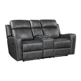 9515DGY-2 - Double Reclining Love Seat with Center Console